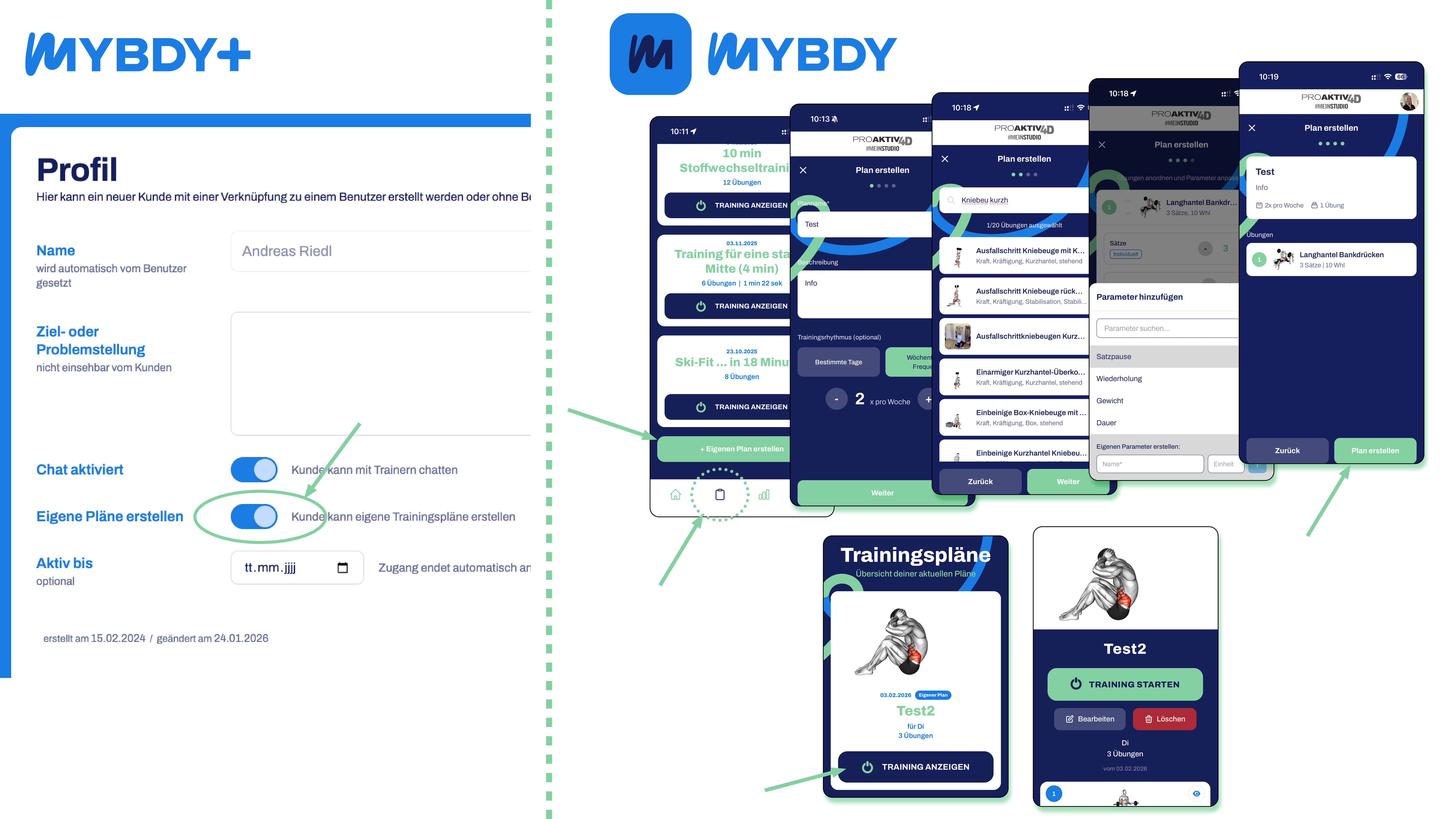 Kunden eigene Pläne erstellen